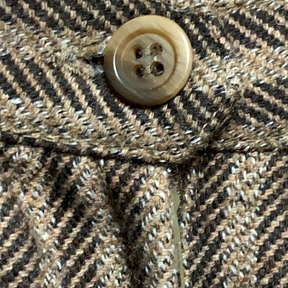 Vintage wool stripped skirt. Lined with pockets size 12 - Picture 4 of 9